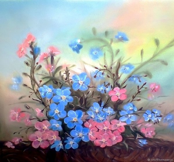 Незабудки гуашью