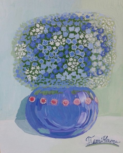 Незабудки гуашью