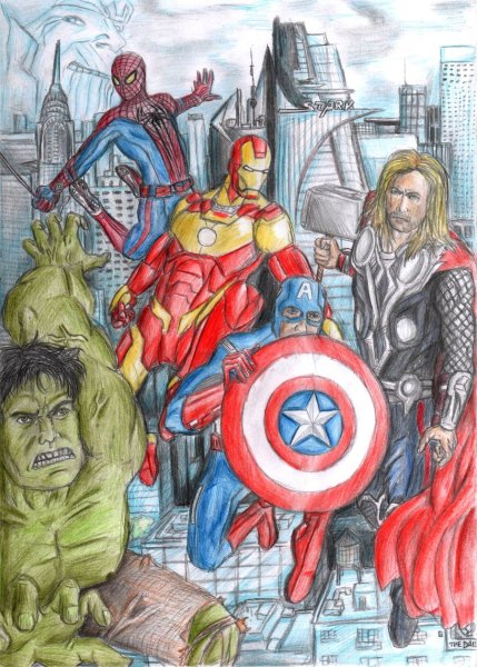 Мстители для срисовки