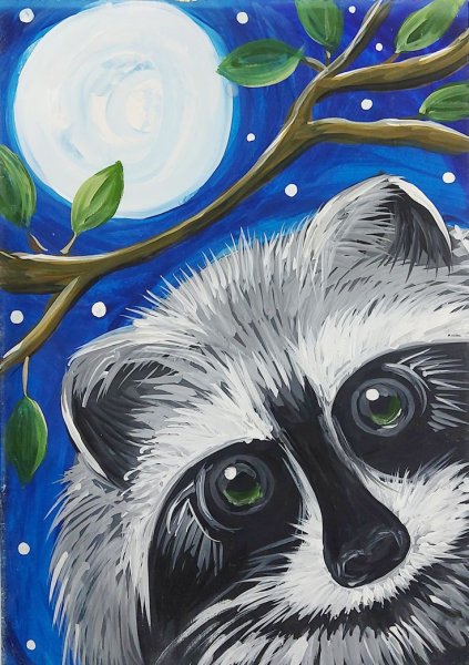 Правополушарное рисование енот