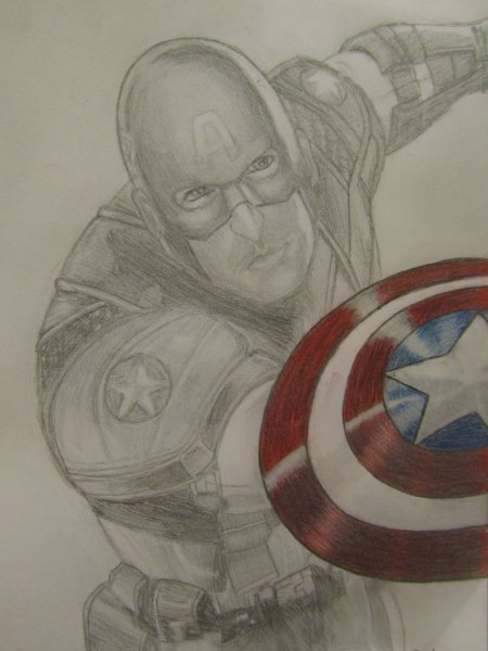 Капитан Америка скетч