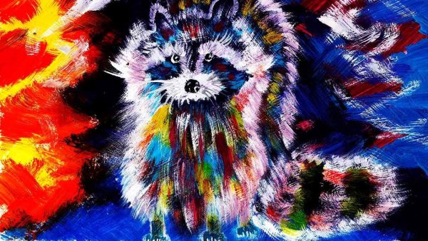 Правополушарное рисование енот