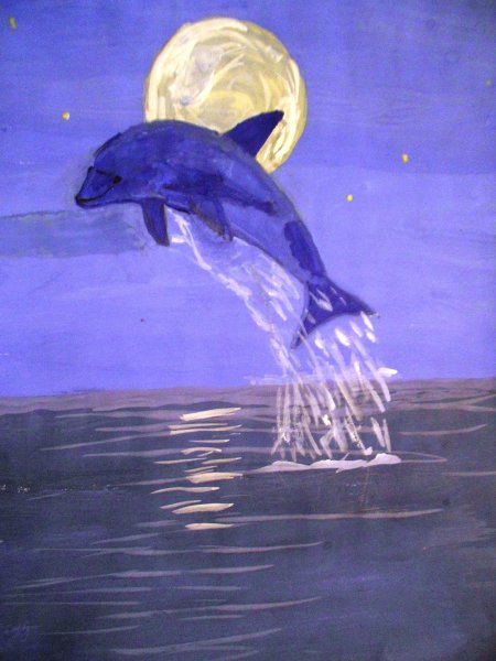 Дельфин гуашью