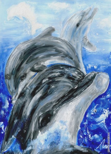 Дельфин гуашью