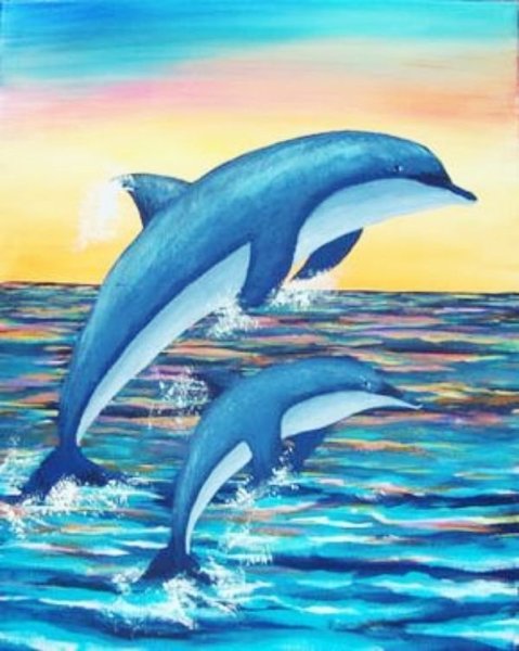 Дельфин для рисования