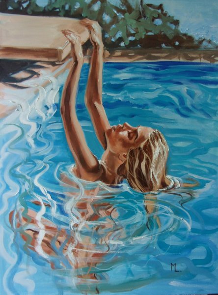 Нарисовать плавающего человека