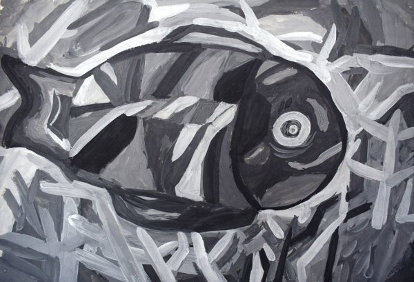 Ахроматический контраст картины Пикассо