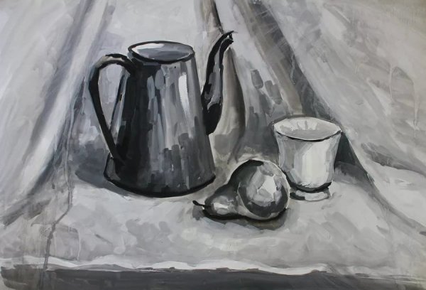 Техника гризайль натюрморт