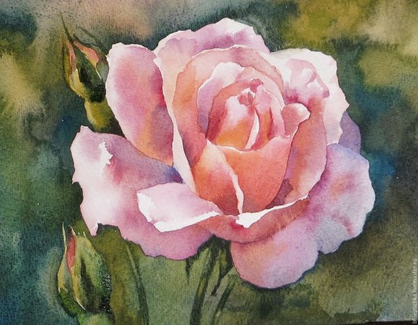 Розочки гуашью