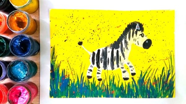 Рисование с детьми Зебра