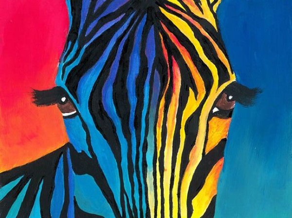Зебра в стиле кубизм