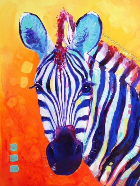 Зебра маслом