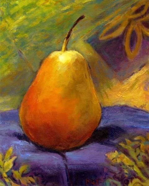 Груша гуашью