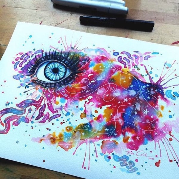 Оригинальные рисунки из гуаши