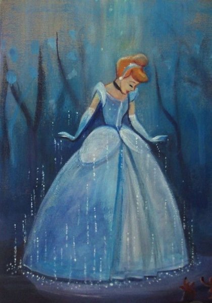 Золушка гуашью