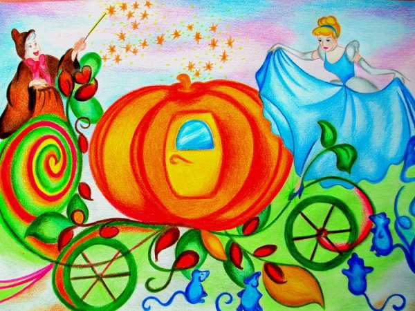 Нарисовать иллюстрацию к сказке Золушка