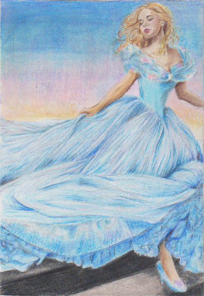 Золушка гуашью