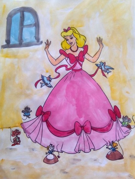 Рисунок к сказке Золушка Шарль Перро