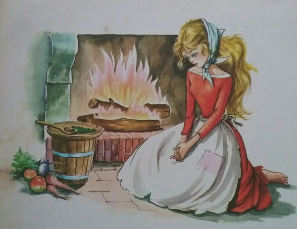 Золушка братья Гримм рисунок