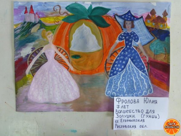 Золушка гуашью