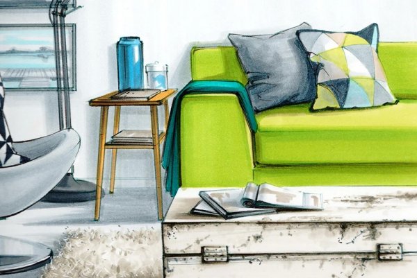 Скетчинг интерьера