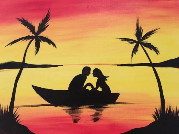 Силуэтные картины закат