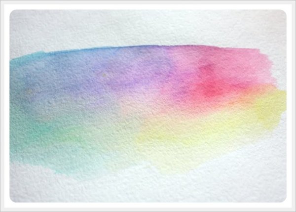 Цветовая растяжка акварелью