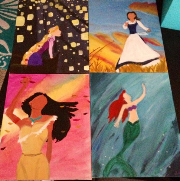 Картины на холсте с принцессами Дисней