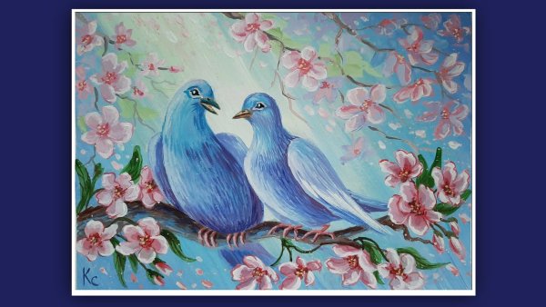 Голубь рисунок