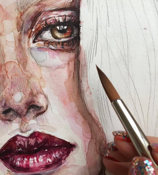 Реалистичные рисунки гуашью