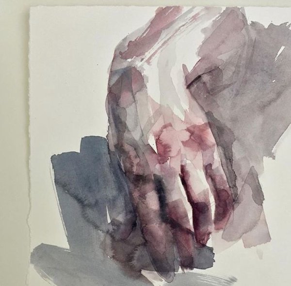 Рисование рук акварелью