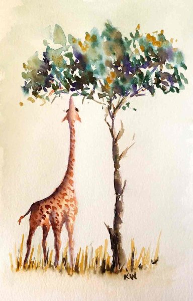 Мастер класс по рисованию жирафа