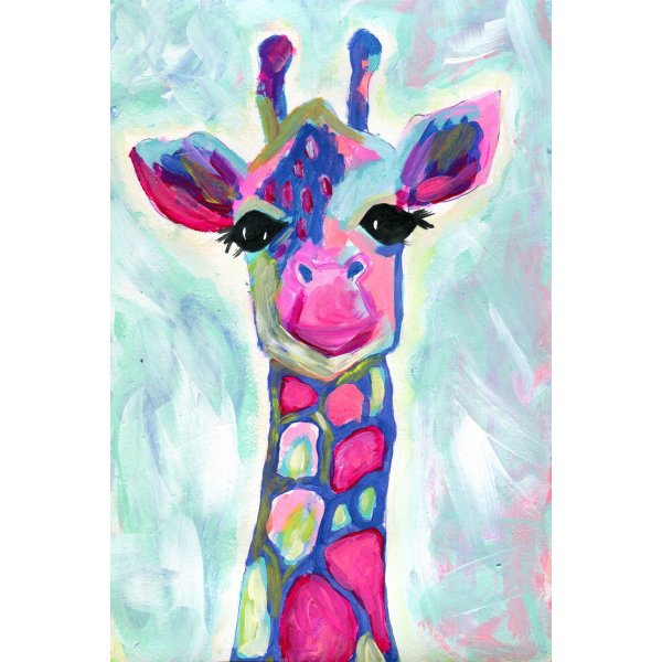 Жирафы пастелью
