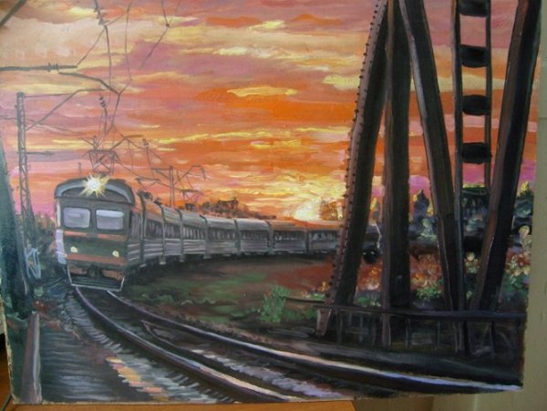 Живопись поезда современные