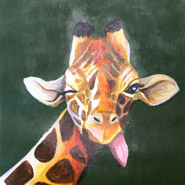 Жирафик красками