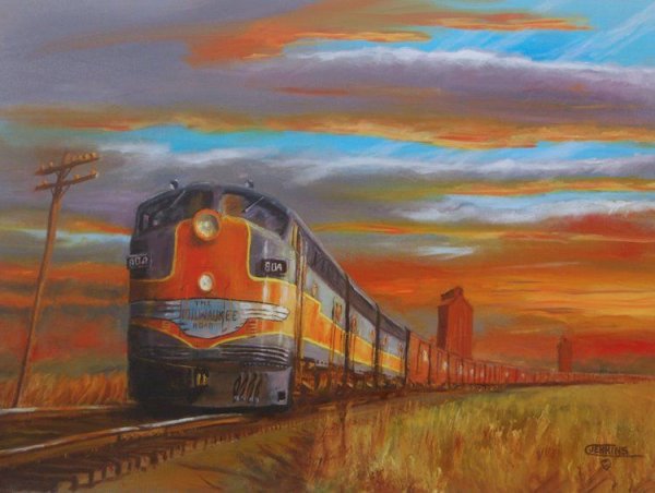 Поезд рисунок