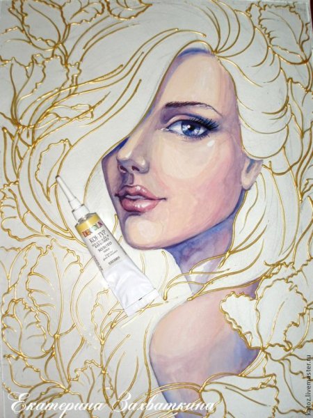 Портреты девушек нарисованные красками