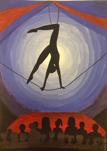 Рисунок под куполом цирка