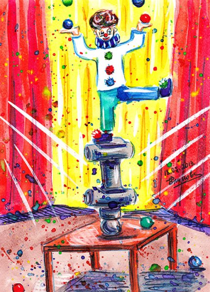 Красочный цирк рисунок