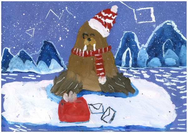 Морж рисунок