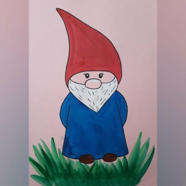Рисование гномика в детском саду
