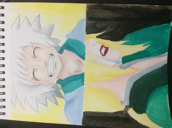 Наруто рисунок красками