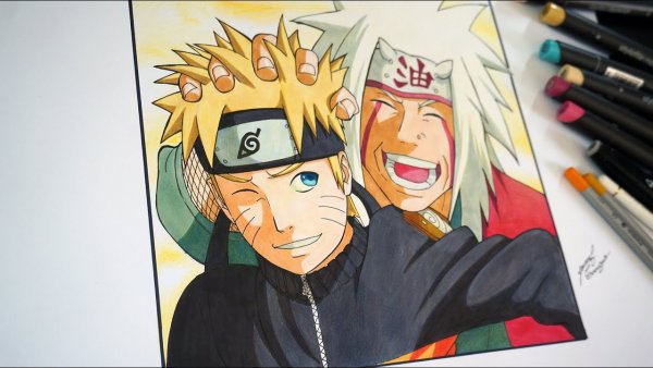 Наруто гуашью