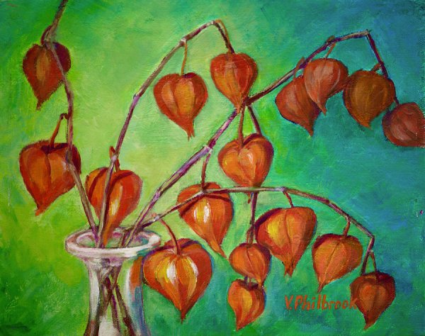 Физалис скетчинг и тыква