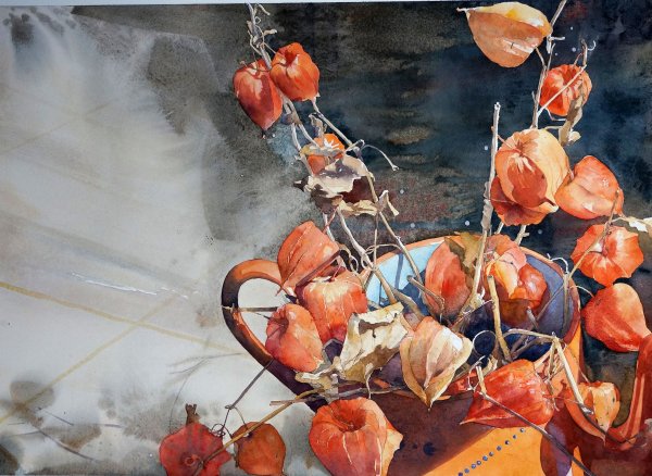 Китайские акварелисты натюрморты