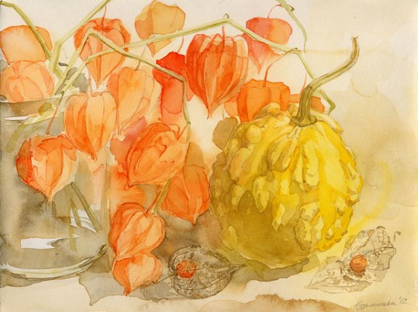 Физалис картины Марии Павловой