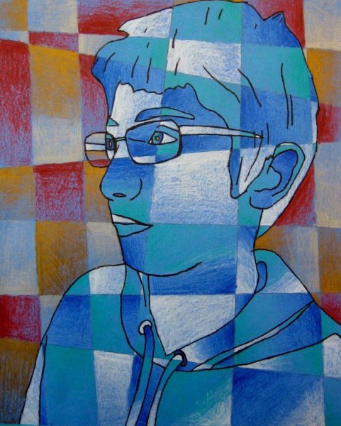 Автопортрет акварелью