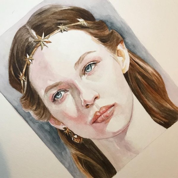 Этапы рисования портрета акварелью