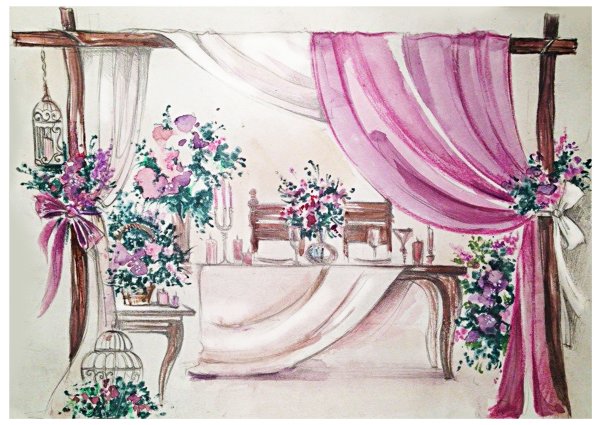 Зарисовки свадебного декора