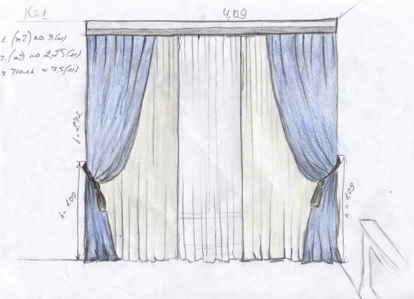 Рисуем шторы